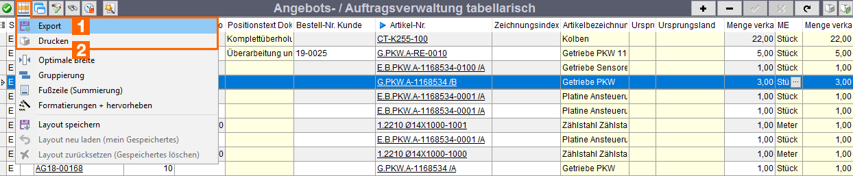 exportieren