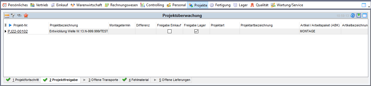 projektfreigabe